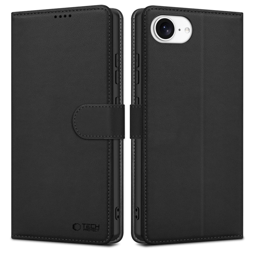Tech-Protect Wallet Case for iPhone 16e - Matte Blackeng