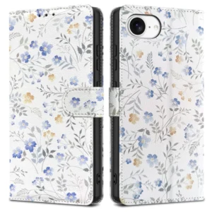 Tech-Protect Wallet Case for iPhone 16e - Daisies with Leaveseng