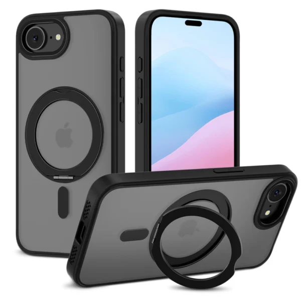 Tech-Protect MagRing MagSafe case for iPhone 16e - matte blackeng