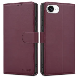 Tech-Protect Wallet Case for iPhone 16e - Burgundyeng