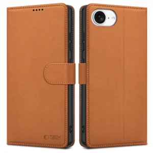 Tech-Protect Wallet Case for iPhone 16e - Browneng