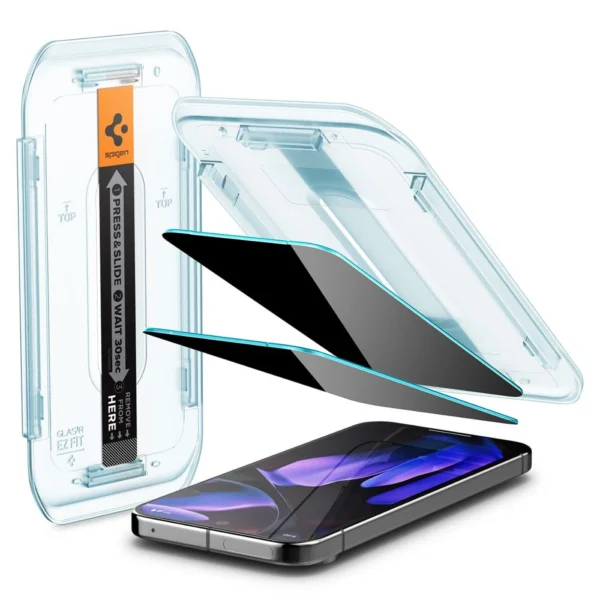 Spigen Glas.TR "Ez Fit" Privacy HD 2-pack privacy glass for Google Pixel 9 / 9 Proeng