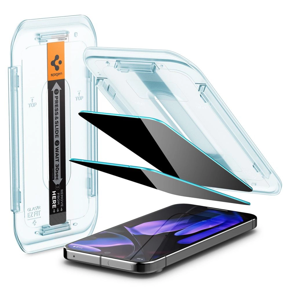Spigen Glas.TR "Ez Fit" Privacy HD 2-pack privacy glass for Google Pixel 9 / 9 Proeng