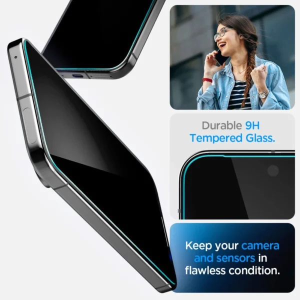 Spigen Glas.TR "Ez Fit" Privacy 2-pack Privacy Glass for Google Pixel 9 Pro XLeng
