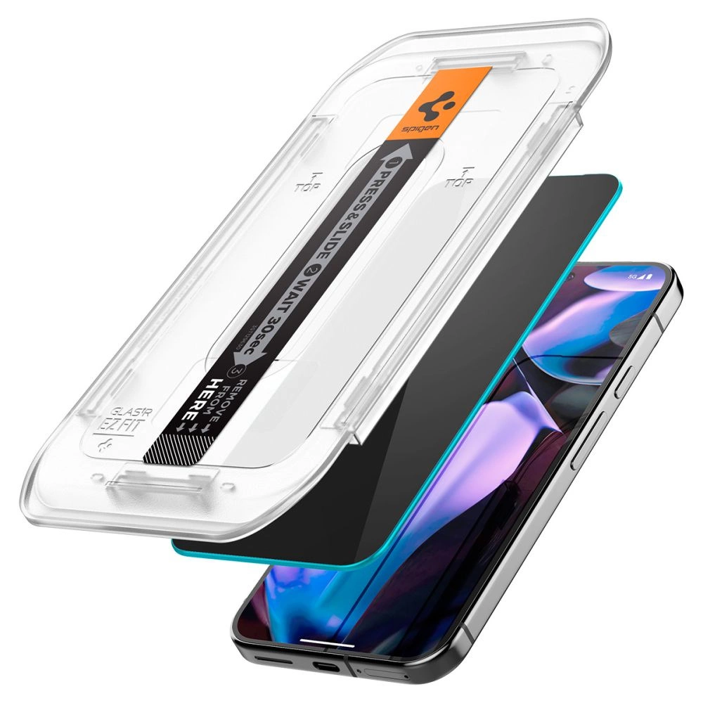 Spigen Glas.TR "Ez Fit" Privacy 2-pack Privacy Glass for Google Pixel 9 Pro XLeng