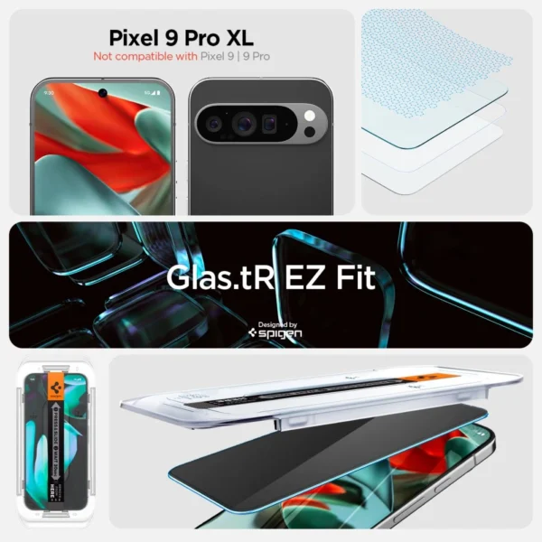 Spigen Glas.TR "Ez Fit" Privacy 2-pack Privacy Glass for Google Pixel 9 Pro XLeng