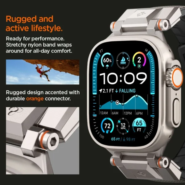 Spigen DuraPro Armor Strap for Apple Watch 44 / 45 / 46 / 49 mm - Grayeng