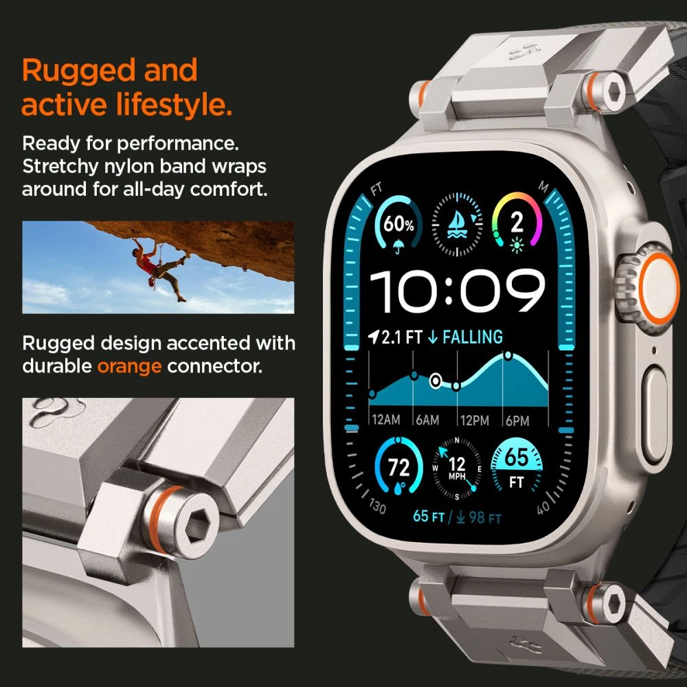 Spigen DuraPro Armor Strap for Apple Watch 44 / 45 / 46 / 49 mm - Grayeng