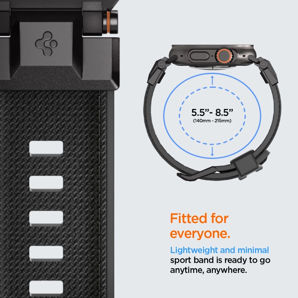 Spigen DuraPro Armor Strap for Apple Watch 44 / 45 / 46 / 49 mm - Blackeng