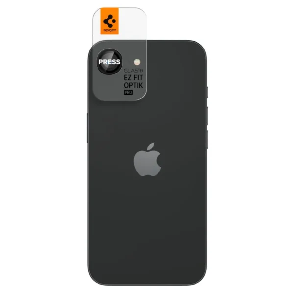 Spigen Optik Pro GLAS.TR "Ez Fit" Camera Cover 2-pack for iPhone 16e - Blackeng