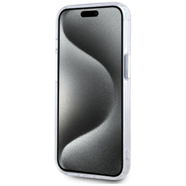 Karl Lagerfeld IML Metal Karl Head MagSafe Case for iPhone 15 Whiteeng