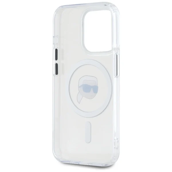 Karl Lagerfeld IML Metal Karl Head MagSafe Case for iPhone 15 Pro Max Whiteeng