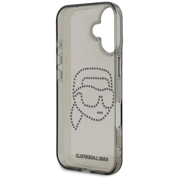 Karl Lagerfeld IML Rhinestones Karl Head Case for iPhone 16 Blackeng
