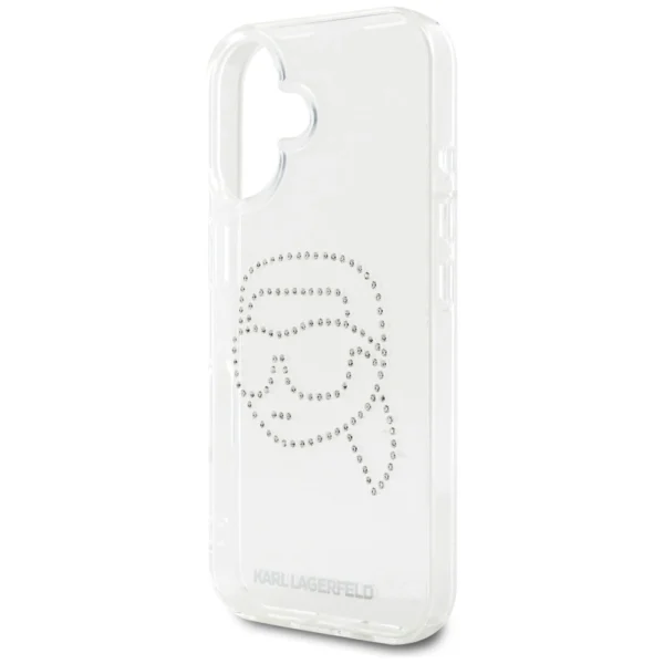 Karl Lagerfeld IML Rhinestones Karl Head Case for iPhone 16 Cleareng