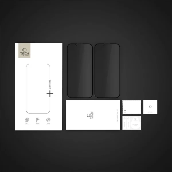 Tech-Protect Anti Spy Glass Pro+ 2-pack for iPhone 16e / 14 / 13 Pro / 13 - blackeng