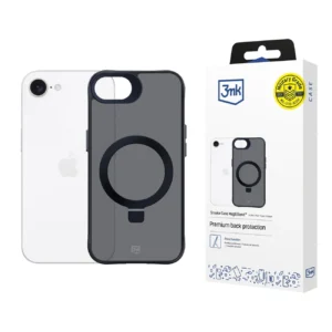 3mk Smoke Case Mag&Stand for Apple iPhone 16E - blackeng