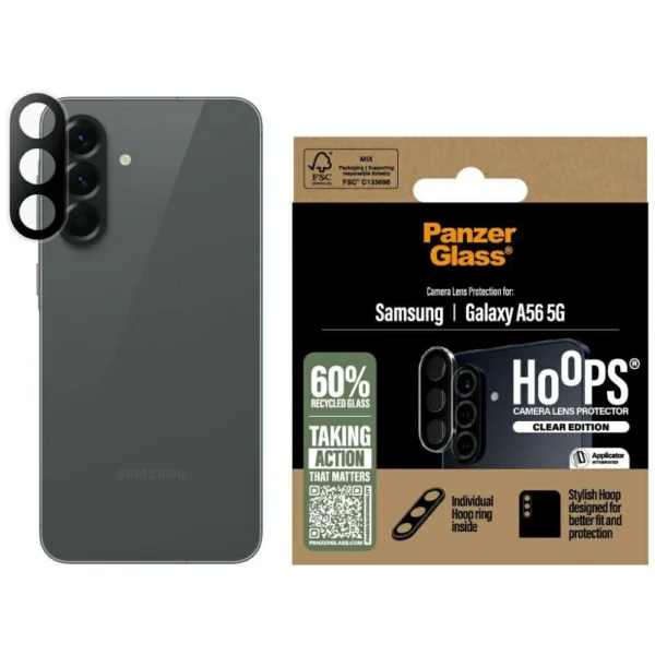 PanzerGlass Hoops Lens Protector Tempered Glass for Samsung Galaxy A56 5G - Cleareng