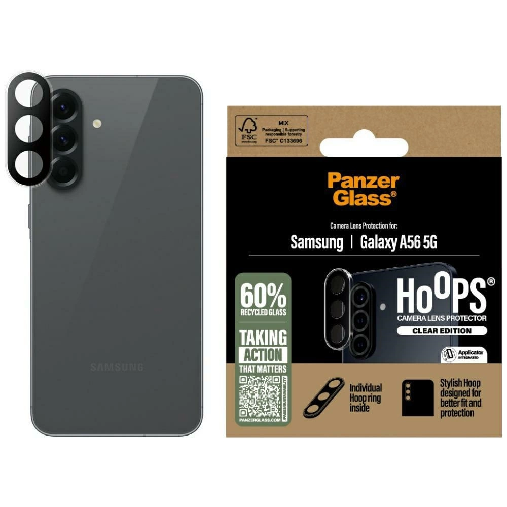 PanzerGlass Hoops Lens Protector Tempered Glass for Samsung Galaxy A56 5G - Cleareng