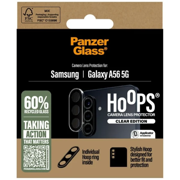 PanzerGlass Hoops Lens Protector Tempered Glass for Samsung Galaxy A56 5G - Cleareng