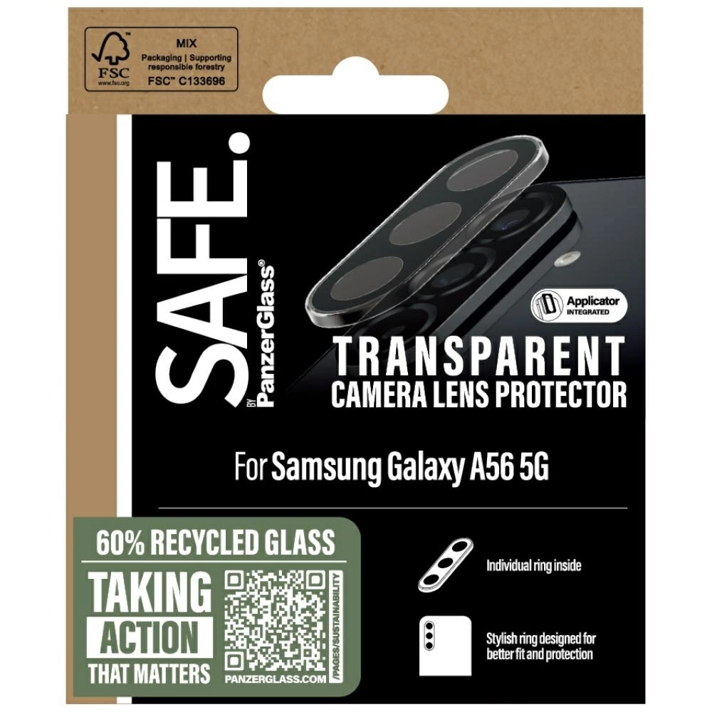 SAFE by PanzerGlass Rings Lens Protector for Samsung Galaxy A56 5G - Cleareng