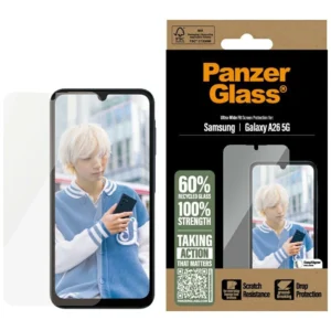 PanzerGlass Ultra-Wide Fit Tempered Glass for Samsung Galaxy A26 5G - Cleareng