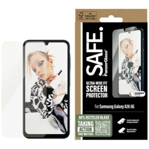 SAFE by PanzerGlass Ultra-Wide Fit Tempered Glass for Samsung Galaxy A26 5G - Cleareng