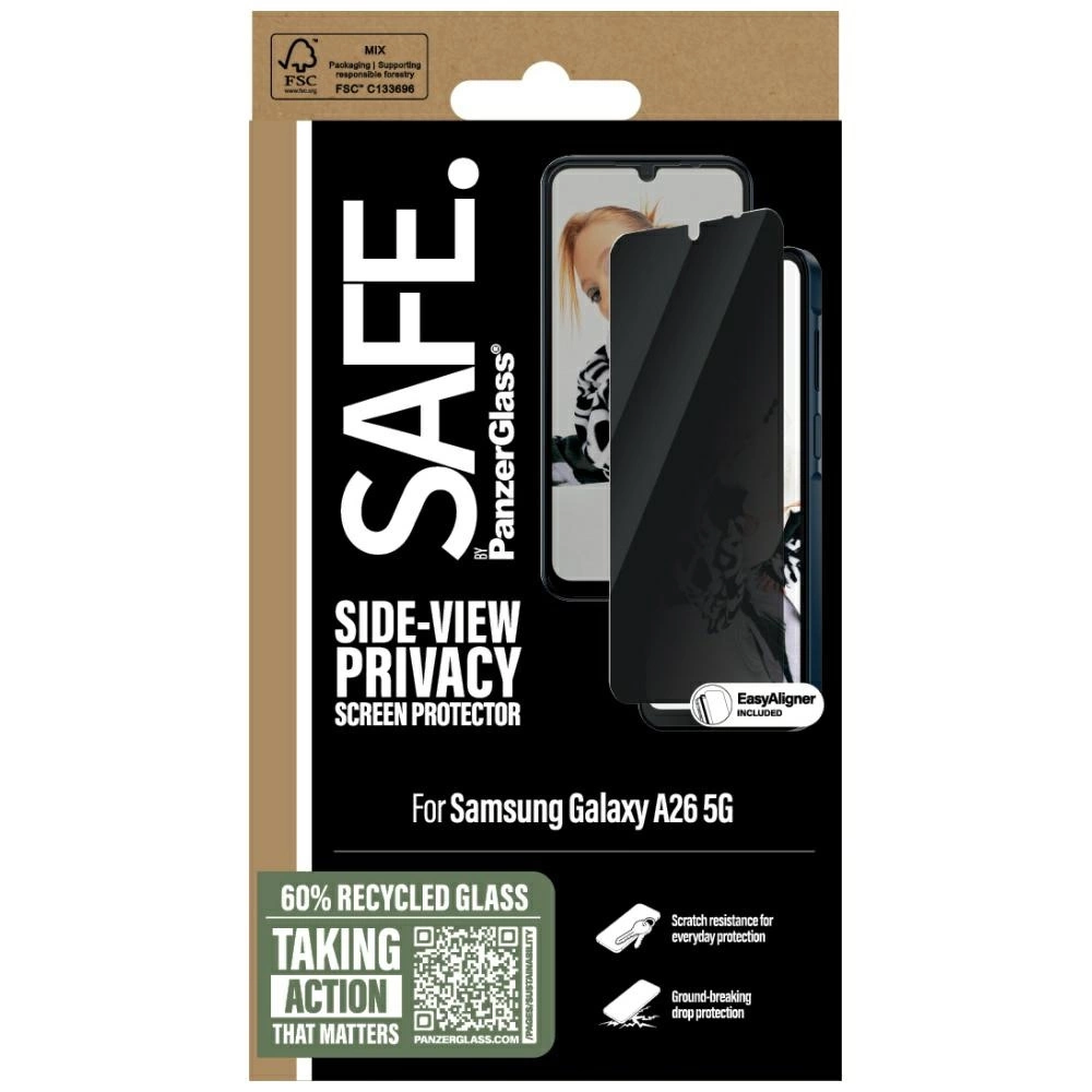 SAFE by PanzerGlass Ultra-Wide Fit Privacy Glass for Samsung Galaxy A26 5G - Cleareng
