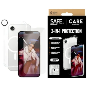 CARE by PanzerGlass Fashion 3in1 Protective Set Case+Glass+Lens for iPhone 16e - transparenteng