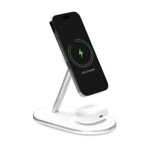 2in1 Puro Mag Station Wireless Charging Station for Phone and Headphones - Whiteeng