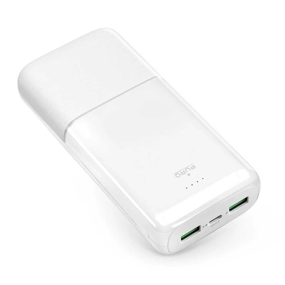 Powerbank Puro DAILY 20 PLUS 20000mAh 2x USB-A / 1x USB-C 22.5W PD AFC - whiteeng