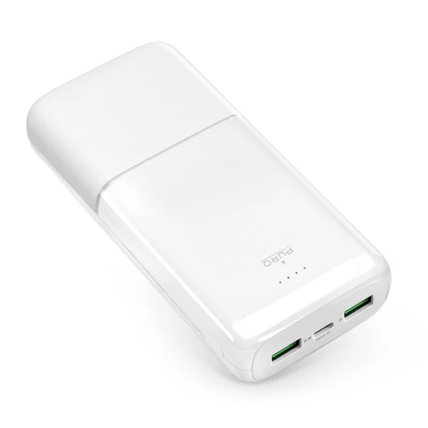Powerbank Puro DAILY 20 PLUS 20000mAh 2x USB-A / 1x USB-C 22.5W PD AFC - whiteeng