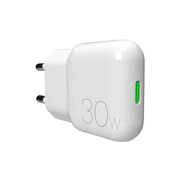 GaN Puro SLIMPRO 30W USB-C Wall Charger - Whiteeng