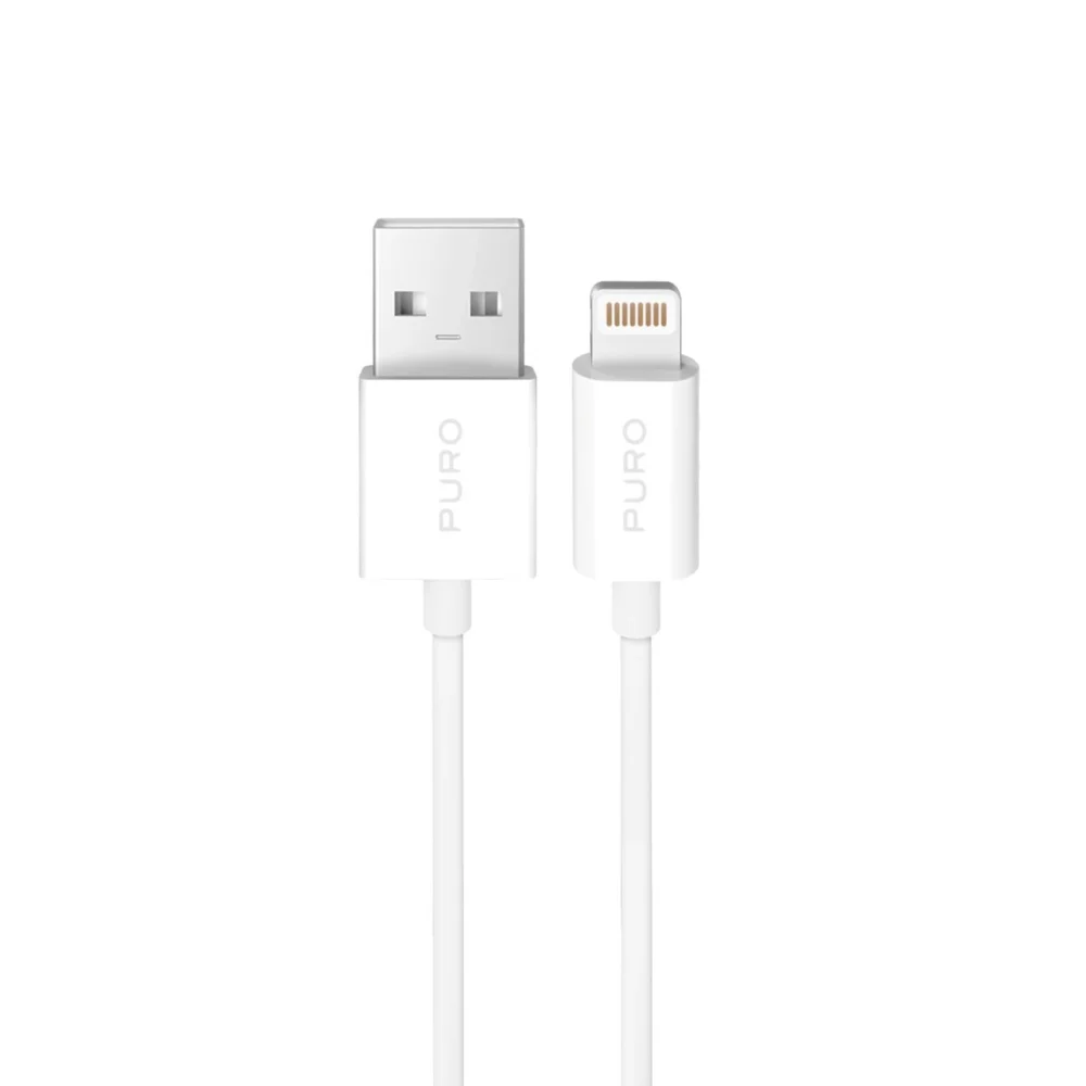 Puro TPE 12W USB-A - Lightning Cable 2m - Whiteeng
