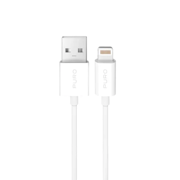Puro TPE 12W USB-A - Lightning Cable 2m - Whiteeng