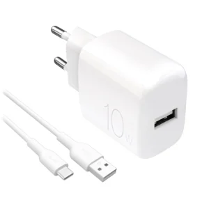 Puro PROLITE 10W USB-A wall charger + USB-A - USB-C cable 1.2m - whiteeng