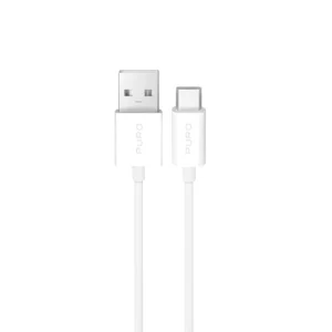 Puro 10W TPE USB-A - USB-C Cable 2m - Whiteeng