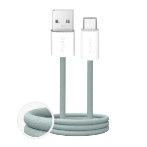 Puro Fabrik 2.0 10W USB-A - USB-C Braided Cable 1.5m - Greeneng