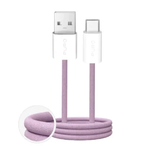 Puro Fabrik 2.0 10W USB-A - USB-C Braided Cable 1.5m - Pinkeng