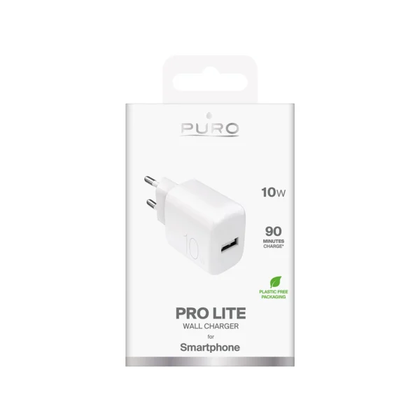 Puro PROLITE 10W USB-A Wall Charger - Whiteeng