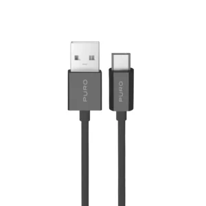 Puro 12W TPE USB-A - microUSB 2m Cable - Blackeng