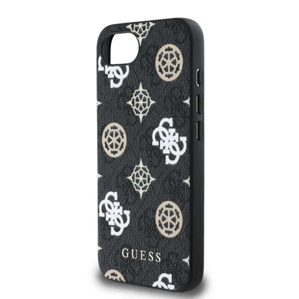 Guess PU 4G Peony case with MagSafe for iPhone 16e - blackeng