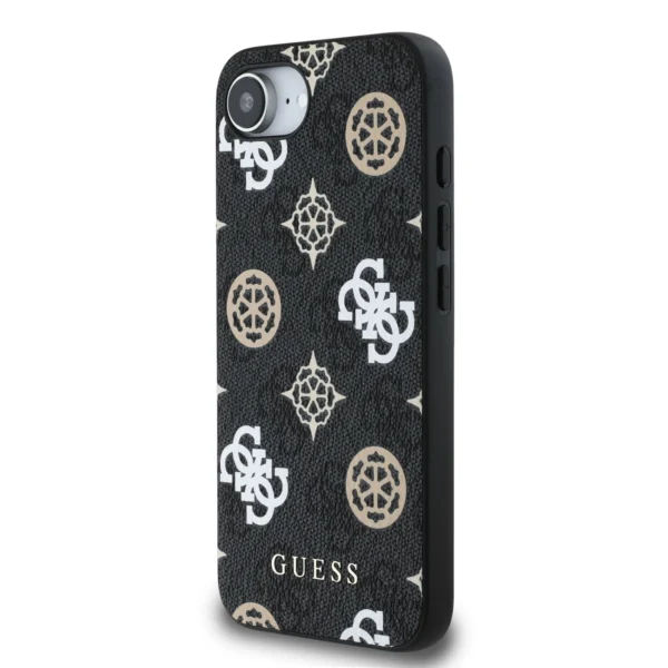 Guess PU 4G Peony case with MagSafe for iPhone 16e - blackeng