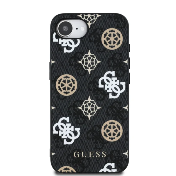 Guess PU 4G Peony case with MagSafe for iPhone 16e - blackeng