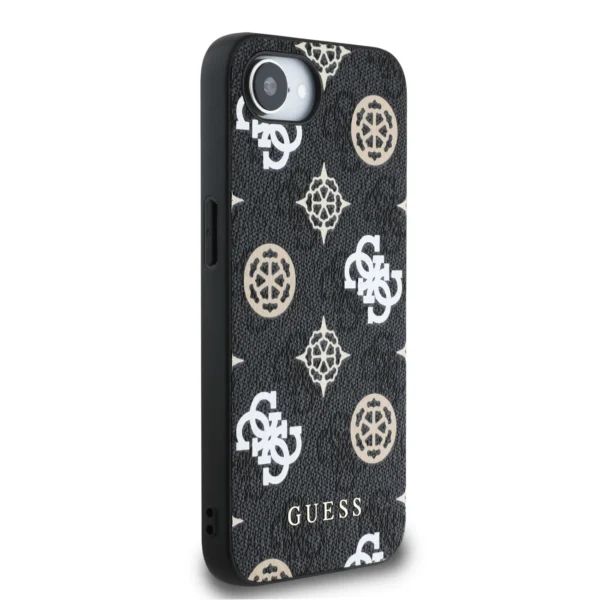 Guess PU 4G Peony case with MagSafe for iPhone 16e - blackeng