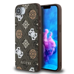 Guess PU 4G Peony case with MagSafe for iPhone 16e - browneng