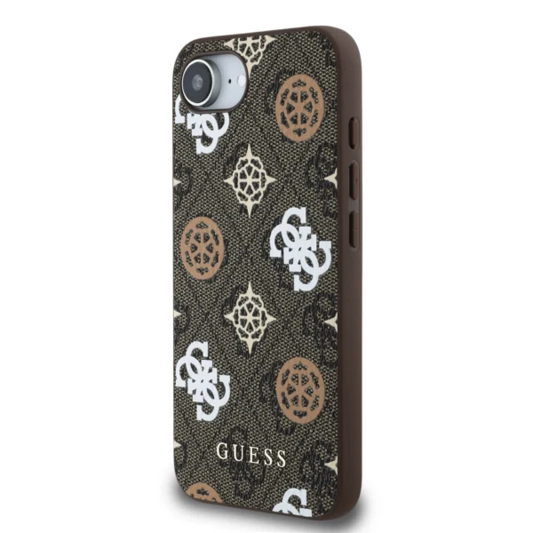 Guess PU 4G Peony case with MagSafe for iPhone 16e - browneng