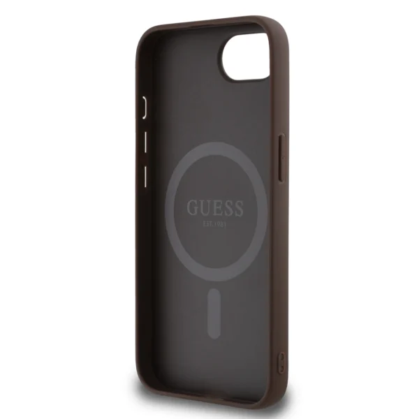 Guess PU 4G Peony case with MagSafe for iPhone 16e - browneng