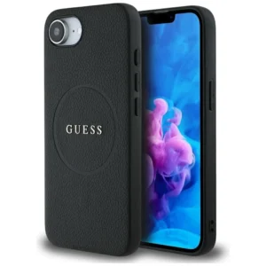 Guess PU Grained Classic Logo case with MagSafe for iPhone 16e - blackeng