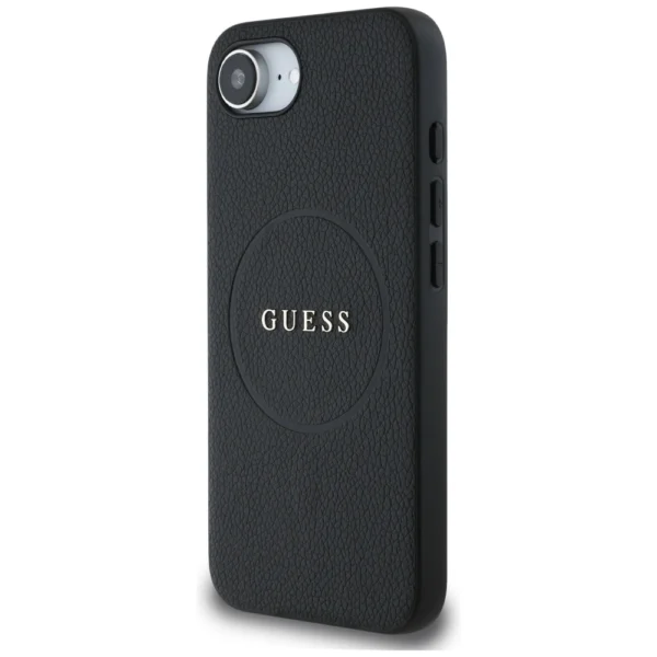 Guess PU Grained Classic Logo case with MagSafe for iPhone 16e - blackeng
