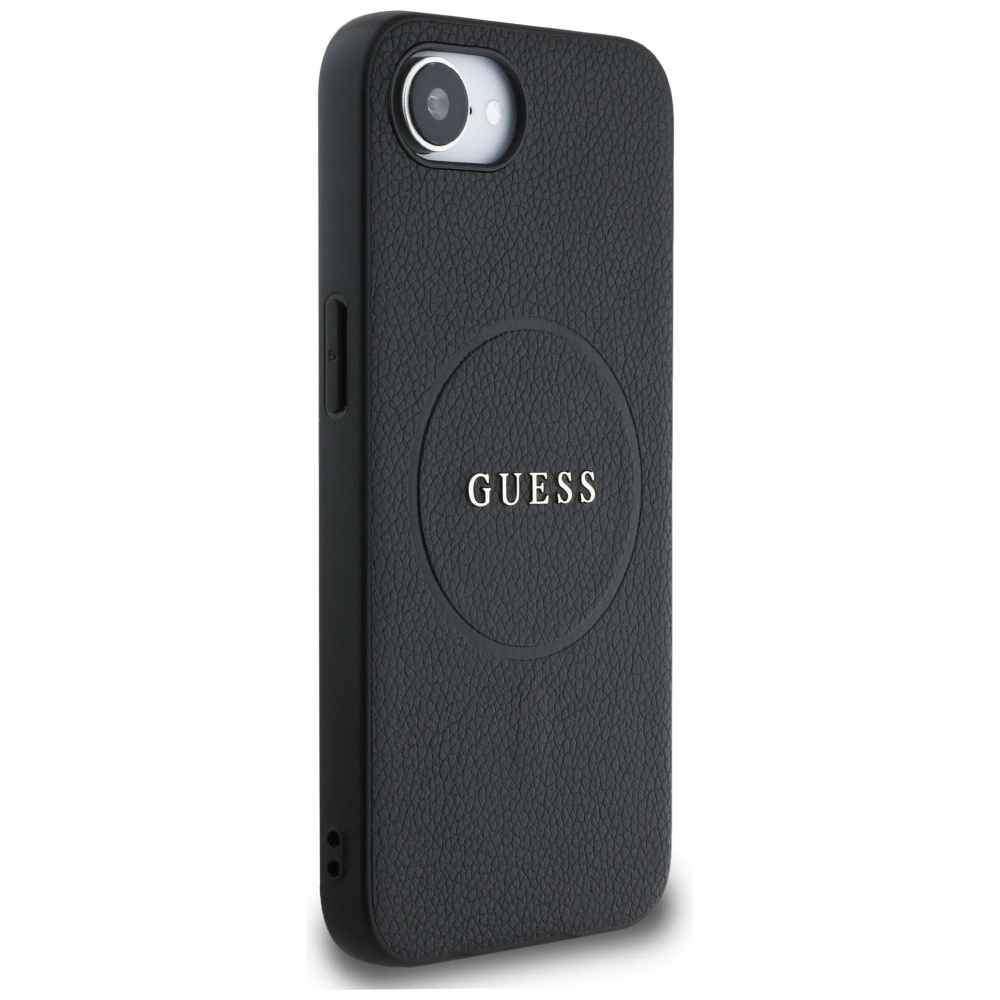 Guess PU Grained Classic Logo case with MagSafe for iPhone 16e - blackeng